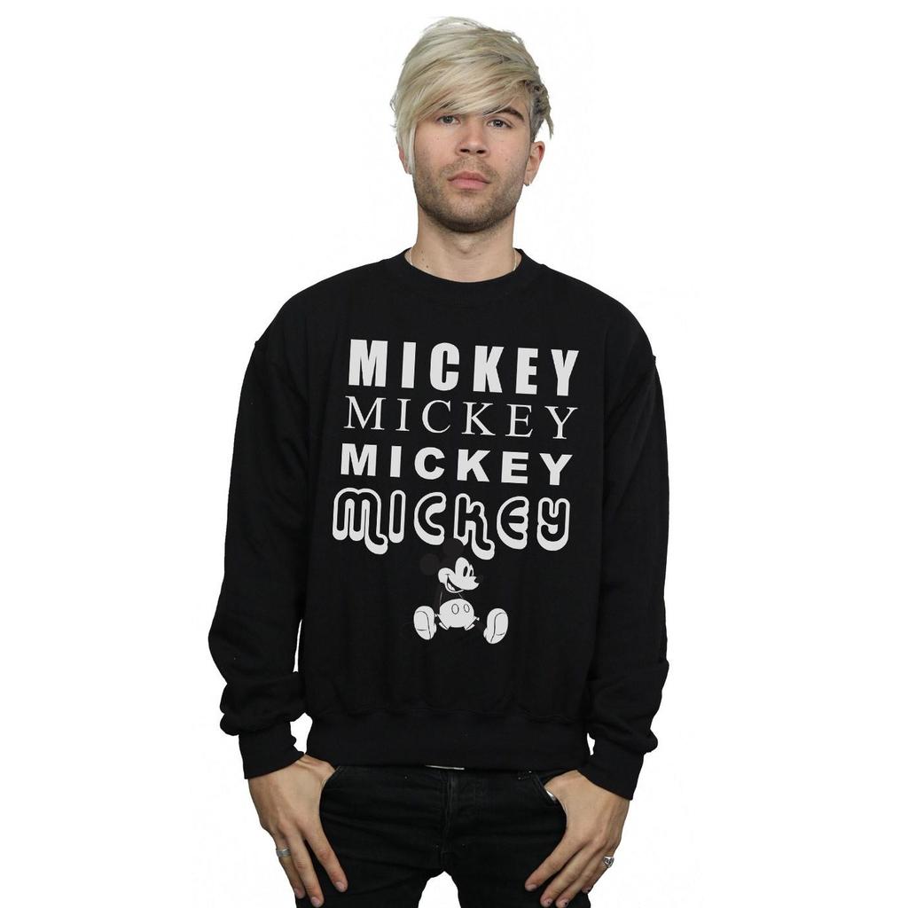 Disney Mens Mickey Mouse Sitting Sweatshirt