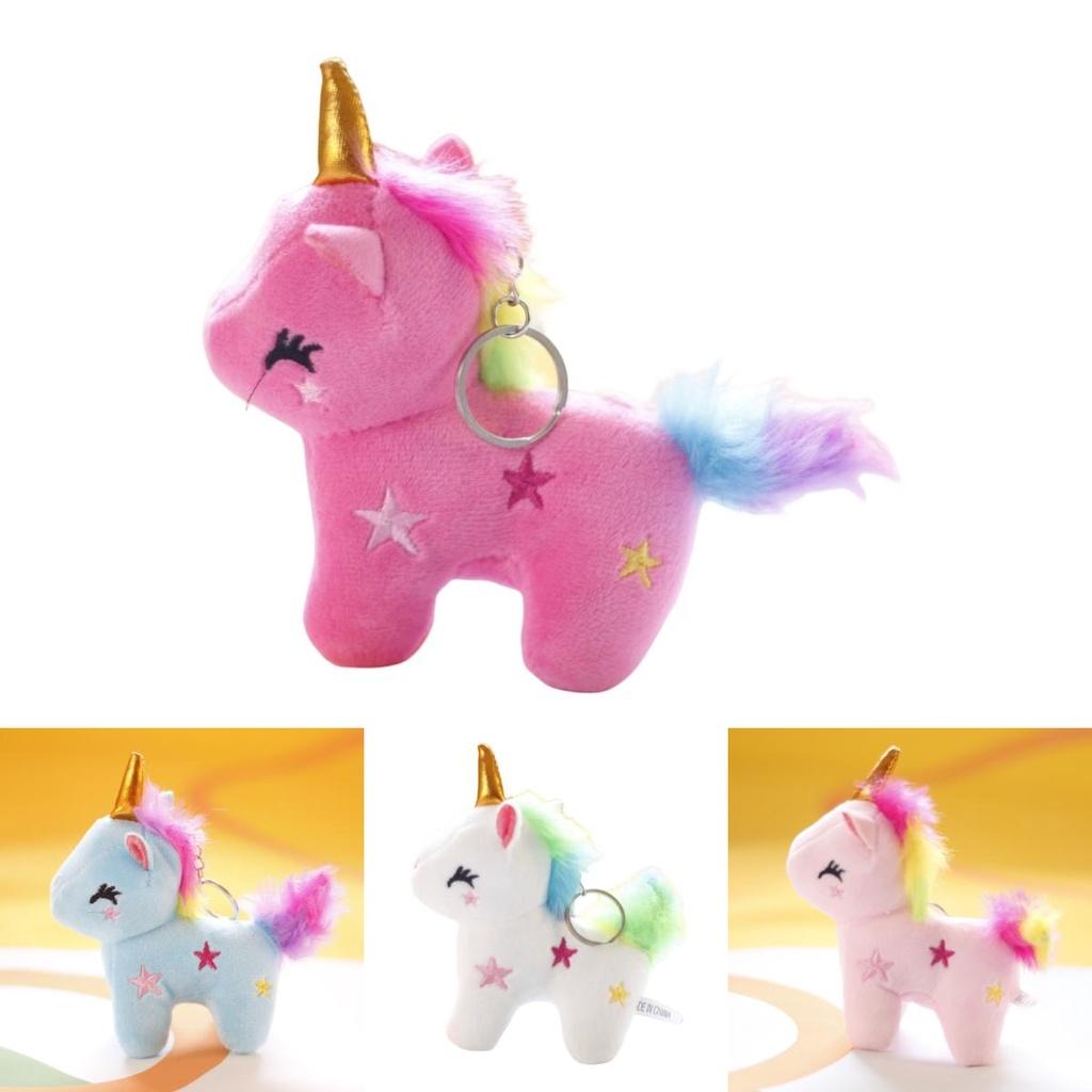 Adorable Rainbow Unicorn Plush Keychain Wholesale Pony Doll Pendant For Girls' Backpacks
