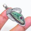 Natural Ruby Zosite Gemstone 925 Sterling Silver Jewelry Pendant 2.09" ZS-358