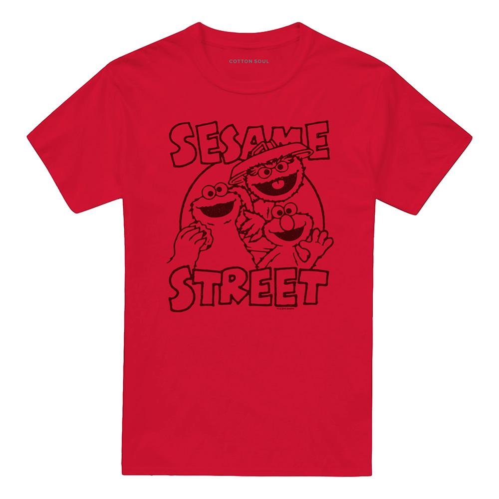 Sesame Street Unisex Adult Group Crunch T-Shirt