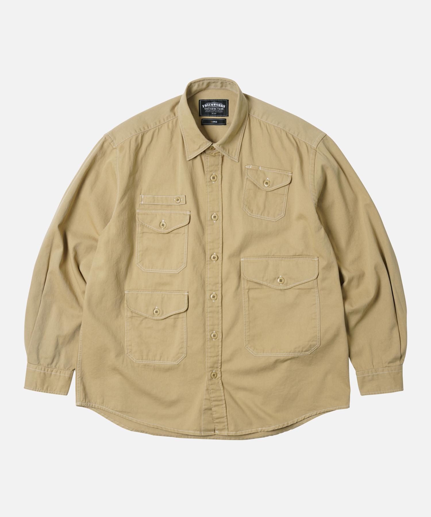 Куртка-рубашка с карманами Prism Works Twill Utility _ Бежевая Beige/L