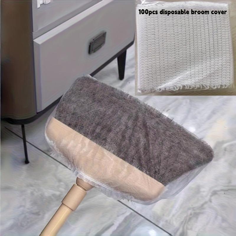 Static Broom Covers 100PCS,Disposable Hair Catcher Sheets for Sweeping - Lint&Pet Hair Remover,No-Mess Floor Cleaning Essentials