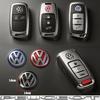 5/10Pcs 14MM Car Remote Key Badge Emblem Metal Logo Stickers For VW GTI Polo Golf Passat Tiguan Arteon Touareg CC Taigo Caddy Je