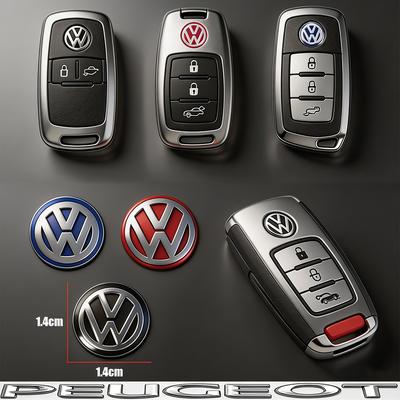 5/10Pcs 14MM Car Remote Key Badge Emblem Metal Logo Stickers For VW GTI Polo Golf Passat Tiguan Arteon Touareg CC Taigo Caddy Je USX3