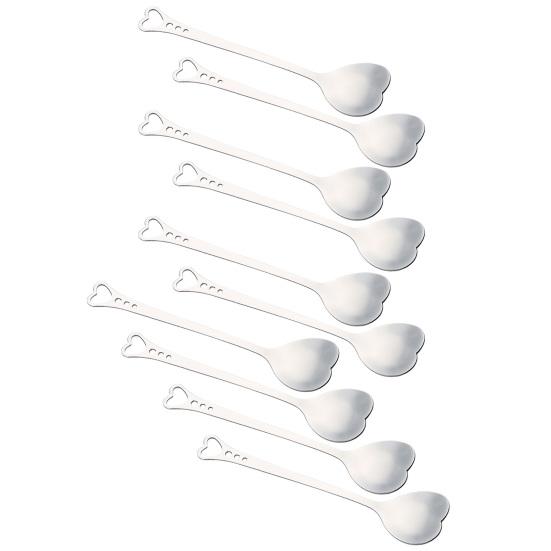 

Чайные ложки Практичные нержавеющие головки в форме сердца Десертные ложки Длинные мешалки Ложки из нержавеющей стали Десертные ложки Хозяйственные товары серебряный
