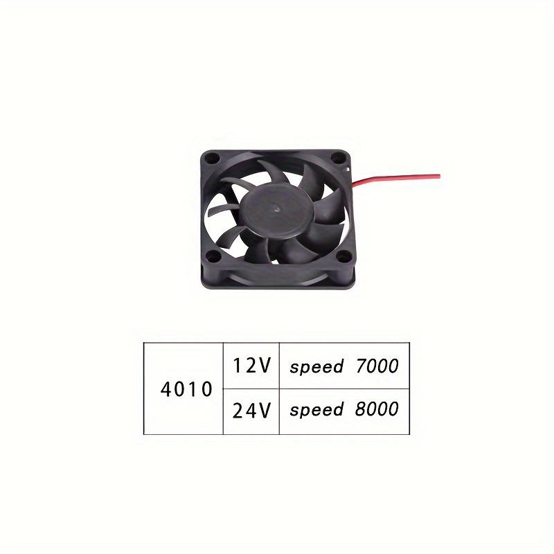 5 - Piece Set of Powerful 4010 Brushless Cooling Fans - Ideal for Cooling 3D Printers and Raspberry Pis