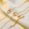 Double Ring Pendant Necklace Titanium Steel Electroplated 18K Gold Interlocking Clavicle Chain Women'S Jewelry
