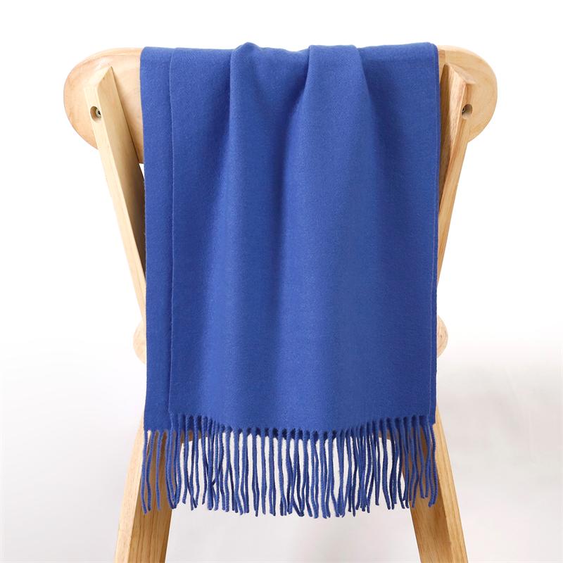 Winter Scarf Women Luxury Autumn Winter Cashmere Scarf Thickened Warm Shawl Classic Tassels Fluffy Scarf Solid Color Soft Shawl