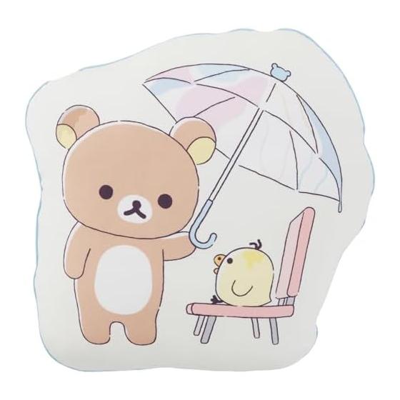 Подушка для тела MORIPiLO Rilakkuma Вырезанная подушка-подушка Мягкая на ощупь, приятная для кожи Игрушка Плюшевая игрушка Подушка для сна 35x35 см Желтая Подушка Morishita 434044