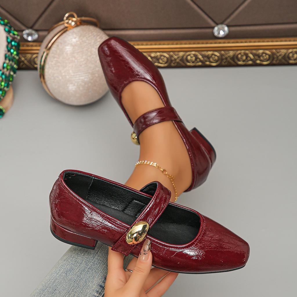 Women Flats Korean Spring Elegant Round Toe Loafers Women French Retro Low Heels Cute Mary Jane Shoes for Women Zapatos De Mujer