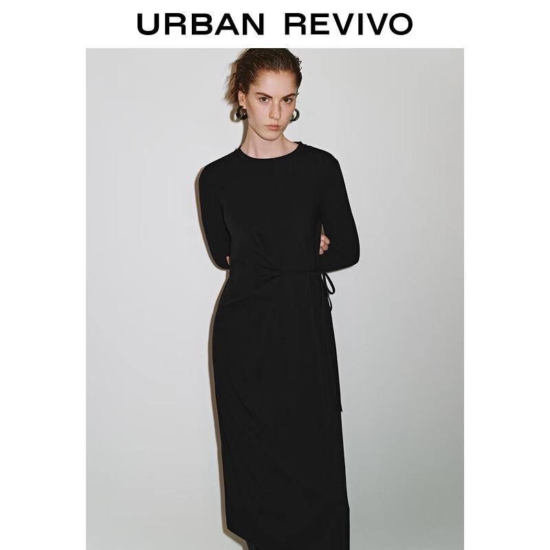 

UR 2025 Autumn Asymmetric A-line Cinch Waist Dress S