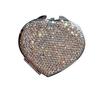 Rhinestone Heart Mini Makeup Mirror – Portable, Double-Sided, Folding Mirror for Girls