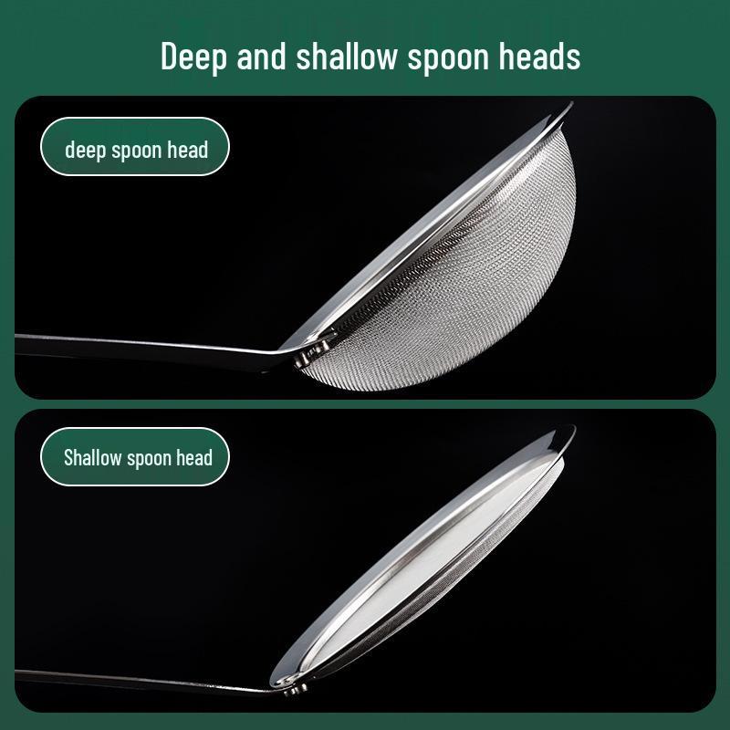 304 Stainless Steel Mesh Skimmer & Strainer: Juice, Soy Milk, Flour, Frying, Oil Separator