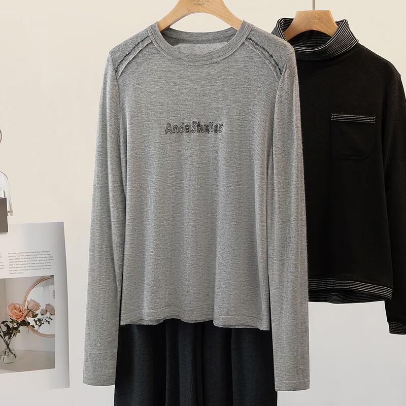 Sibaish Women's Letter Pullover Round Neck Wool Knit Sweater
