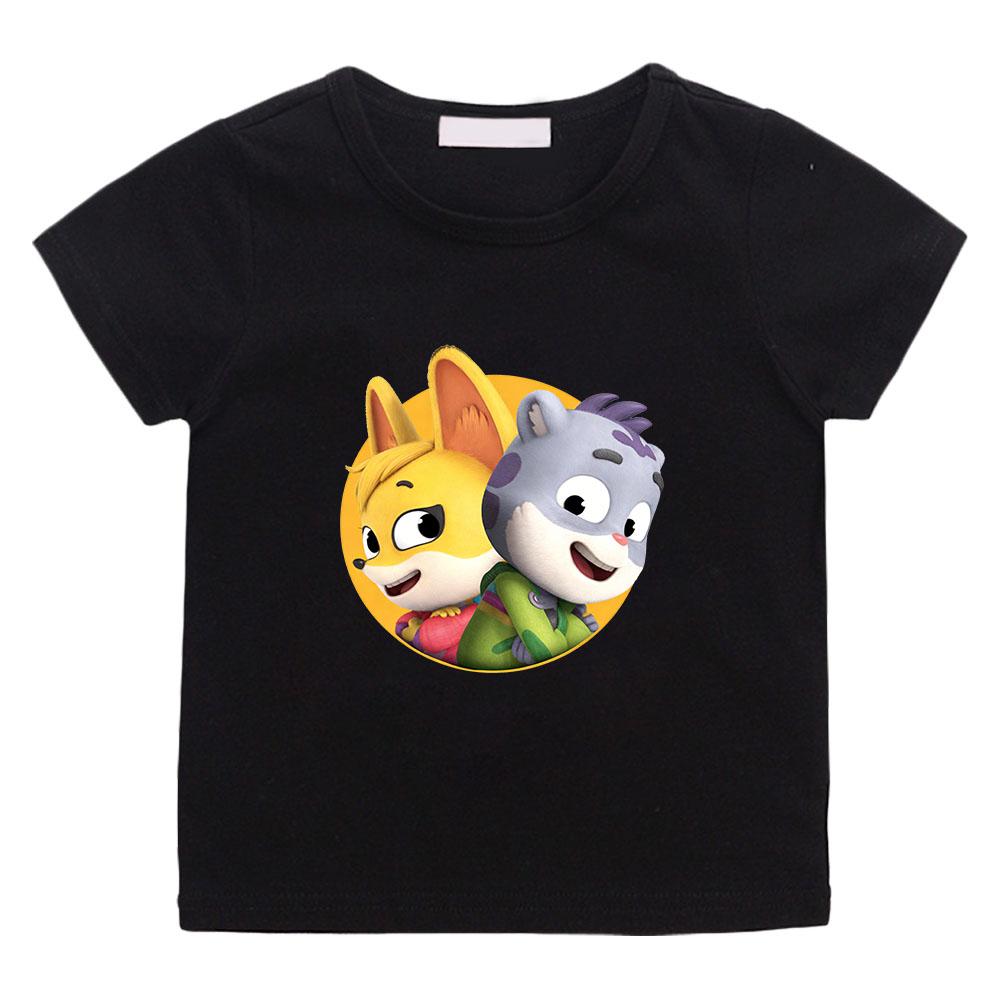 

The Creature Cases 2026 NEW Cotton 100% Casual Round Neck Cartoon Boys and Girls Top Anime Print T-Shirt Cute Manga Tees Summer 100 чёрный