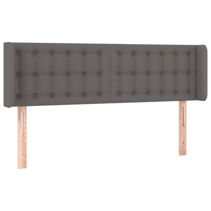 Tête de lit - MAISON EXCLUSIVE - Avec oreilles - Gris - Similicuir - Hauteur réglable