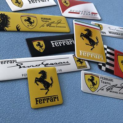 3D hliníkové nálepky na auto odznak karoserie kufr okno dekorační samolepky pro Ferrari F1 F8 F80 SF90 Stradale SF90Spider 296 GTB GTS JW7