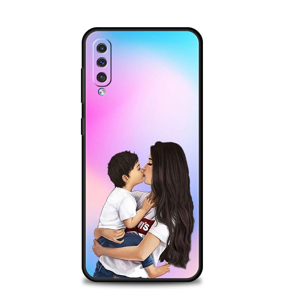 Capinha Cellphone Funda Fashion Girl Super Mom Baby For Samsung Galaxy A50 A10s A70 A30 Note 20 Ultra 10 A20e A40 A20s A10