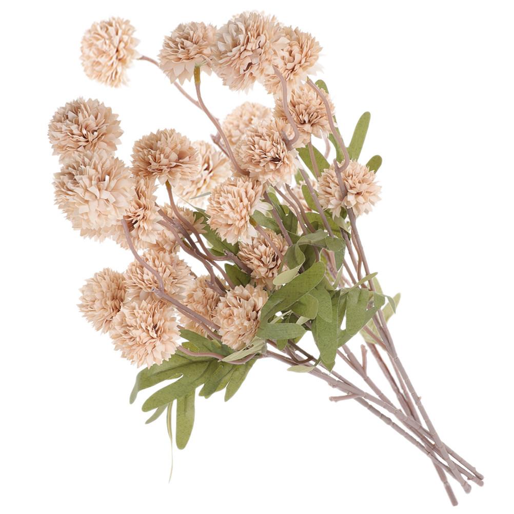 5Pcs Lifelike Plastic Artificial Dandelion Flowers Realistic Fake Dandelion for Wedding Decoration Home Party DIY Flower