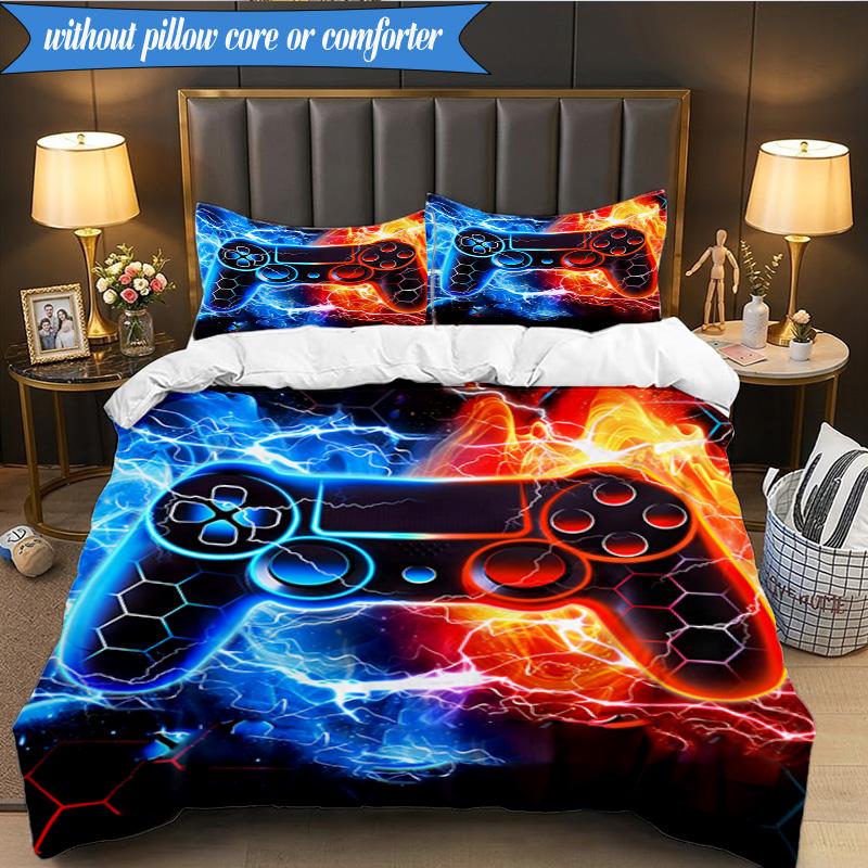 Electric Gaming Control 3pcs K-pop Music Group Bedding set,Ideal for Bedroom, Dormitory,Including Duvet Cover And 2pcs Pillowcases,Fan Gifts