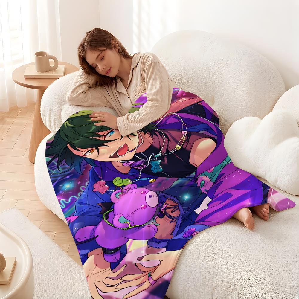 Anime E-Ensemble S-Stars Throw Flannel Blanket Skin Soft Suitable for Sofa Living Room Bed Travel and Gifts
