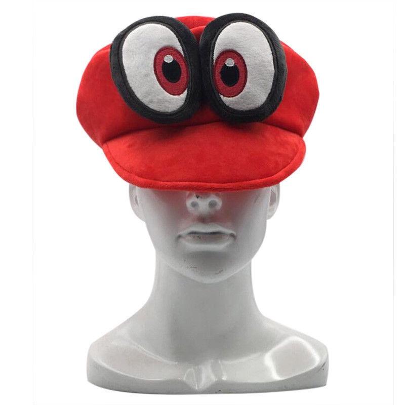 Mario Super Odyssey Cappy Red Plush Hat Adult Kids Anime Cosplay Costume Cap