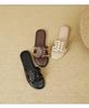 Chic Women's Rivet Slippers: 2025 Summer Fashion, Flat Bottom, Stylish Single Strap for Outdoors & Beach