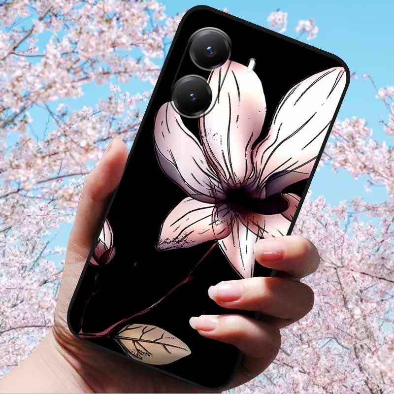 For Xiaomi Poco X7 Pro 3D Relief Flower Emboss Soft Silicone Case Cartoon Painted Back Cover for Poco X7 Pro with 3D Relief Case