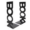 1 Pair Book End Decorative L Shaped Keep Upright Slip Resistant Book Stopper for School