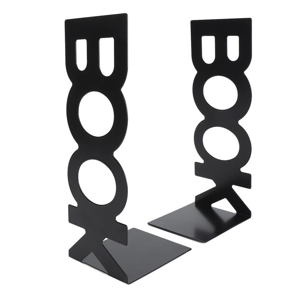 1 Pair Book End Decorative L Shaped Keep Upright Slip Resistant Book Stopper for School