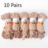 10 Pairs of Women's Summer Ultra Thin Invisible Transparent Crystal Silk Anti Hook Silk Short Socks