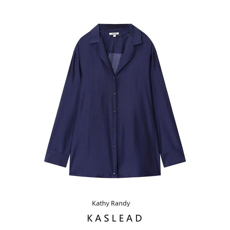 Kaslead New Women clothes Western Style Fashion Simple and Versatile Loose Long sleeve Shirts 3819008