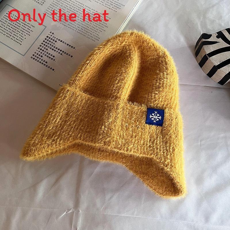 Soft Polyester Knit Ear Cover Hat For Autumn Winter Casual Womens Wear