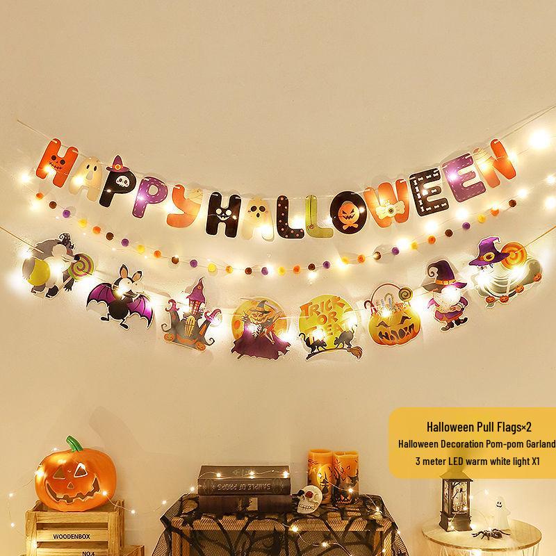 Halloween Hanging Decor: Flags, Flowers, and Ornaments for a Spooky Atmosphere