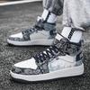 Scarpe Sportive Stampate da Uomo Stile Street da Donna Unisex Scarpe Sneakers da Corsa Studenti Scarpe Oversize per Coppia High Top