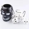 1pc Halloween Skeleton Bucket Portable Skeleton Bucket Barrel Lightweight Shaped Trick or Treat Basket Ornament Halloween