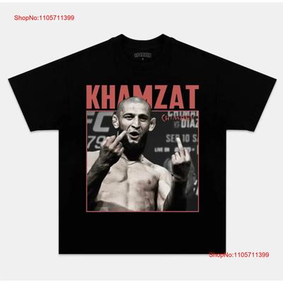Khamzat Chimaev Old School T Shirt 100 Cotton For Fans Long Or Short Sleeves Vintage Washed Casual Soft Stylish Streetwear
