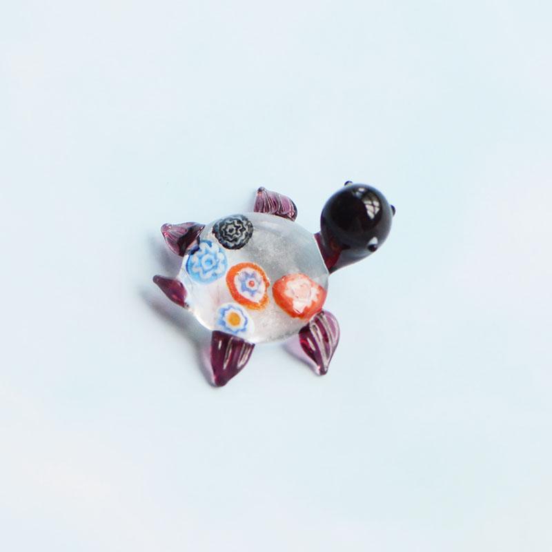 Handcrafted Glass Cartoon Animal Ornaments - Crab & Turtle Decor