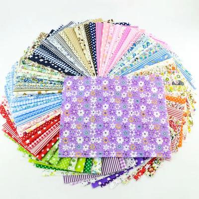 7Pcs/set 50x50cm Cotton Fabric Stash Pre-Cut Printed Cotton Patchwork Fabric  Handmade Accessories