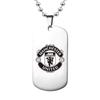 European and American Football Match Necklaces Manchester United Football Team Emblem Tag Necklace Jewelry