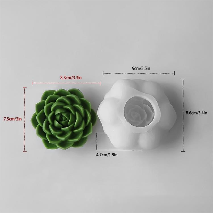Unique DIY Molds Succulent Shape Silicone Candle Moulds for DIY Hand-Making