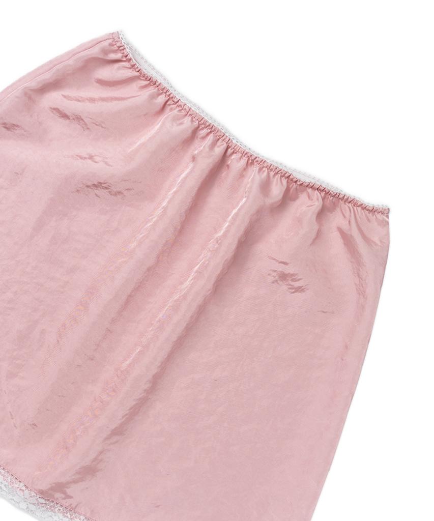 WITHOUT SUMMER Petal Satin Skirt_Pink
