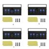 Convenient 4 Gang Rockers Toggle Switches Box with USB Charging Ports for Boats