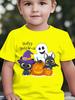 Halloween Baby Boys Girls Short Sleeve T-Shirt Cartoon Pumpkin Graphic T-Shirt Boys Clothes Halloween Party Children's Clothing