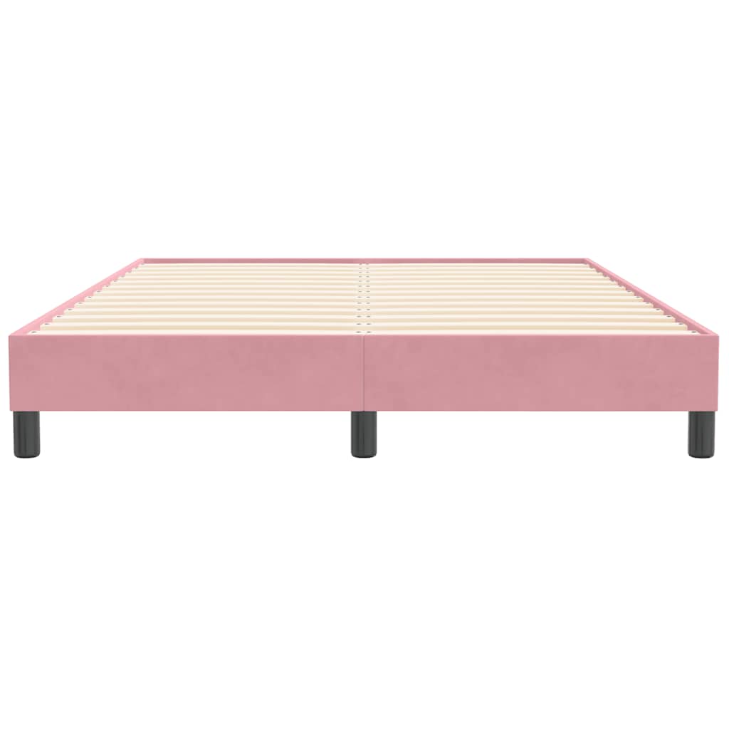 Box Spring Bed without Mattress Pink 160 x 210 cm Velvet