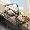 Hanging Sink Faucet Organizer Plastic Sponge Storage Rack Practical Faucet Drain Rack  for Kitchen