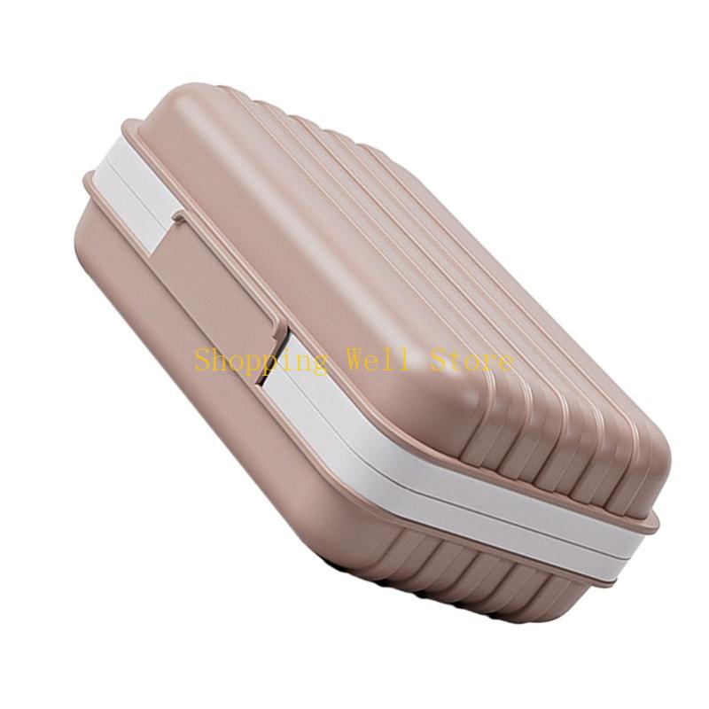 KX4B Bathroom Soap Dish with Lid Home Plastic Soap Box Leak-Proof Keeps Soap Dry Soap Container Travel Essentials for Camping