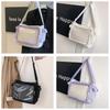 Japanese College Style Large Clear Jelly Bag With Zipper For Casual Travel