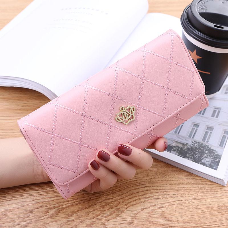 Diamond Pattern PU Leather Women's Wallet - Short Style for Ladies & Students - Aristocratic Design 2024 New