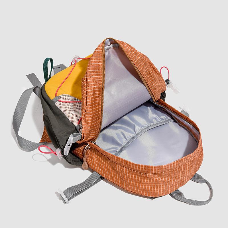 Schoolbag Outdoor Leisure Contrast Color Backpack 1011 New Korean Large Capacity Light Travel Mountaineering Backpack Sports School Bag